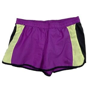 Adidas Womens Running jogging shorts Sz Small Purple green black
